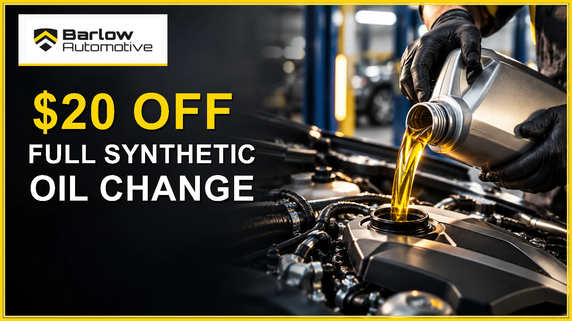 $20 off a full synthetic oil change